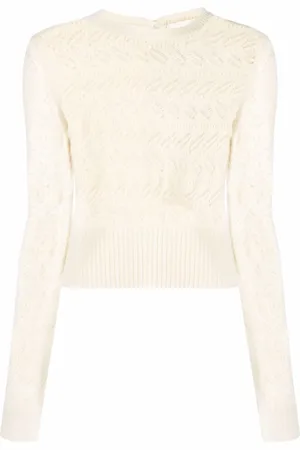 Sportmax Open-knit crew neck jumper