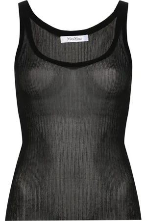 Max Mara Semi-sheer fine-ribbed top