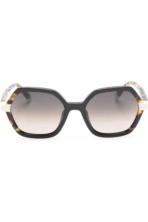 Etnia Barcelona Logo-engraved geometric-frame sunglasses