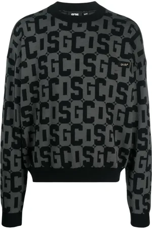 GCDS Monogram intarsia-knit jumper