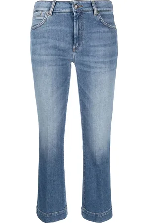 Sportmax Cropped washed denim jeans