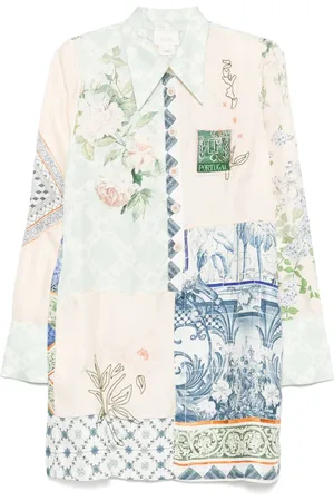 Camilla Jardim Party-print shirt dress