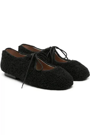 Eli1957 Shearling lace-up ballerina shoes