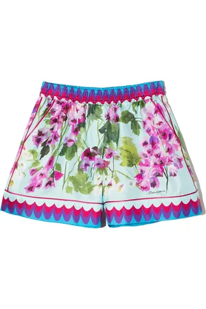 Dolce & Gabbana Floral-print silk shorts