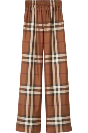 Burberry Alex Vintage-Check silk trousers