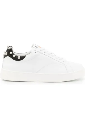 Lanvin DDBO stud-embellished leather sneakers