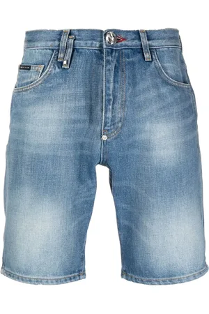 Philipp Plein Washed denim shorts