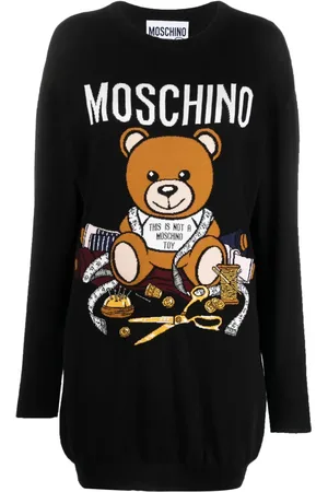 Moschino Intarsia-knit cotton mini dress