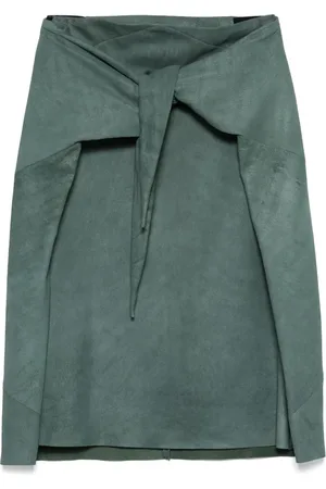 Rick Owens Leather midi skirt