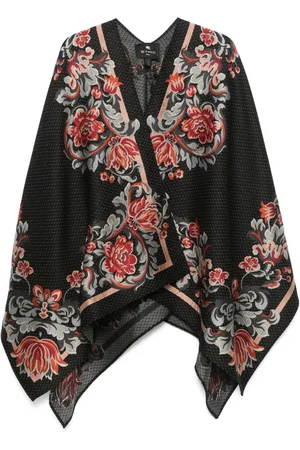 Etro Floral-embroidery cape