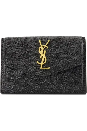 Saint Laurent Logo-plaque leather wallet