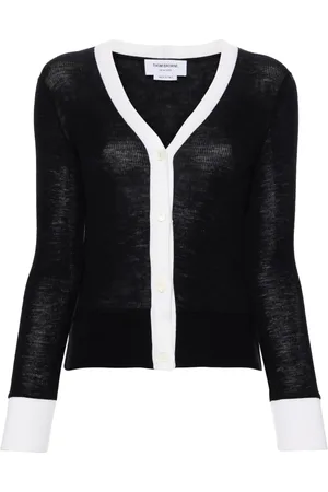 Thom Browne Contrasting-trim wool cardigan