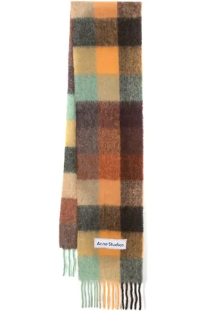 Acne Studios Checked mohair-blend scarf