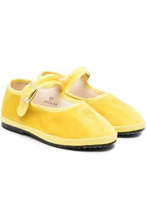LITTLE BEAR Embroidered-design buckle ballerinas