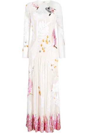 TEMPERLEY LONDON Opera Tatoo graphic-embroidered flared dress