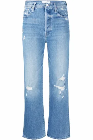 Mother Distressed kick-flare jeans