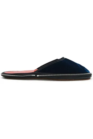 Maison Margiela Zip-detail velvet slippers