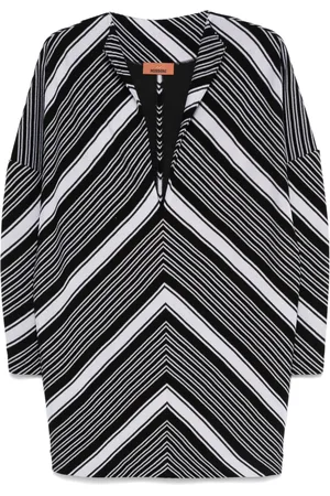 Missoni Plunging V-neck oversized-sleeve mini dress