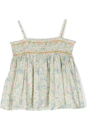 BONPOINT Floral-print pleated blouse