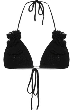 Self-Portrait Crochet-knit bikini top