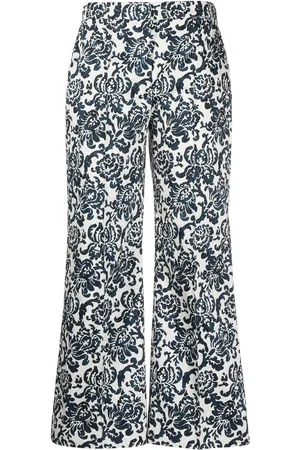 Max Mara Graphic-print cropped trousers