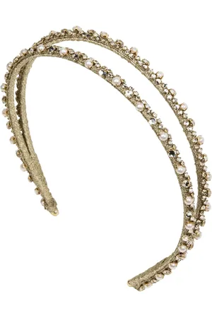 Jennifer Behr Gina crystal-embellished double headband