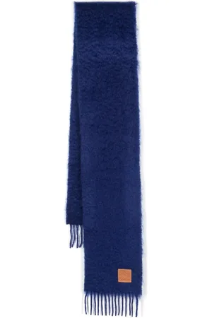 Loewe Debossed-anagram mohair-blend scarf