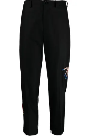UNDERCOVER Embroidered mid-rise trousers