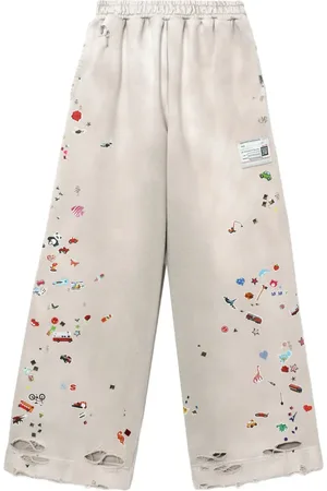 Maison Mihara Yasuhiro Sticker-embellished track pants