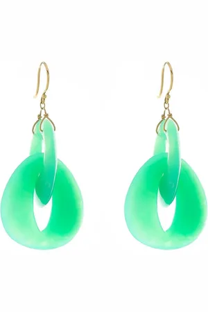 Ten Thousand Things 18kt yellow Interlocking Peacock Eye chrysoprase earrings