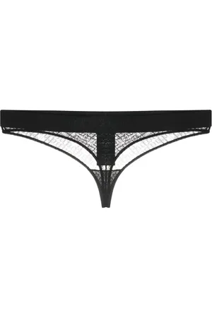 Palm Angels Logo-waistband lace thong