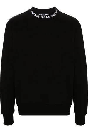 VERSACE Logo-trim cotton sweatshirt