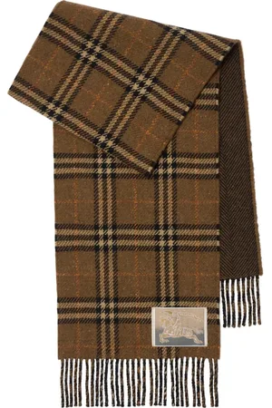 Burberry Reversible check cashmere-wool scarf