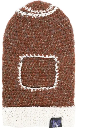 Vitelli Contrast-stitch crochet-knit balaclava
