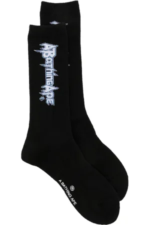 A Bathing Ape Multi logo long socks