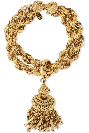 Monet 1970s tassel-charm chain bracelet