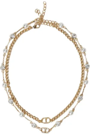 Twin-Set Oval T rhinestone-embellished necklace