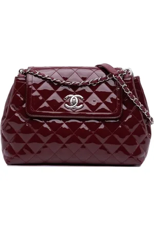 CHANEL 2014-2015 Large Quilted Patent Coco Shine Accordion Flap shoulder bag