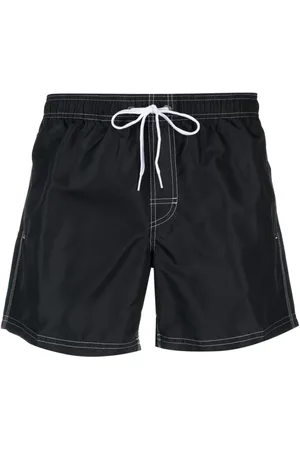 Sundek Logo-patch striped swim shorts