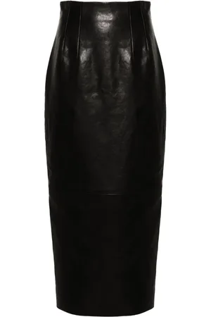 Khaite The Loxley leather pencil skirt