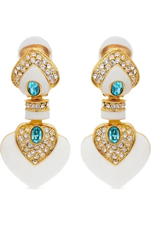 Kenneth Jay Lane Heart drop earrings