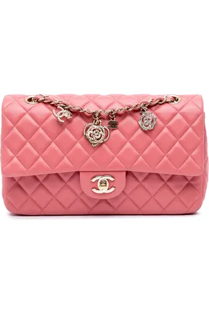 CHANEL 2014 Medium Lambskin Valentine Heart Charms Single Flap shoulder bag