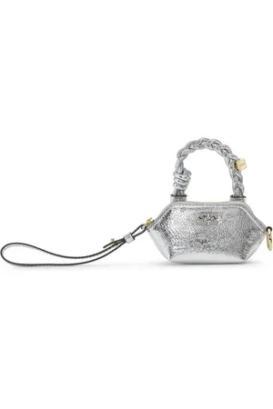 Ganni Nano Bou metallic bag