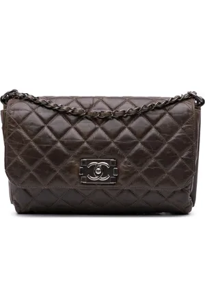 CHANEL 2012 Quilted Glazed Calfskin Soft Boy Flap shoulder bag