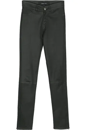 FEDERICA TOSI Mid-rise leather skinny trousers