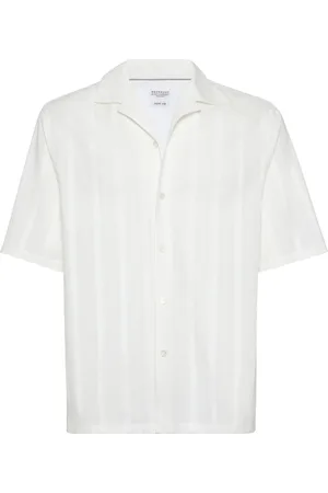 Brunello Cucinelli Stripe-pattern cotton shirt
