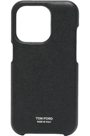 Tom Ford Logo-lettering leather iPhone 13 case