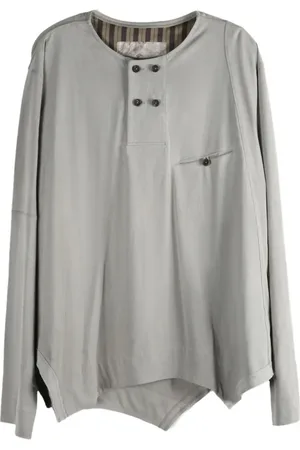 ZIGGY CHEN Buttoned-placket long-sleeve top