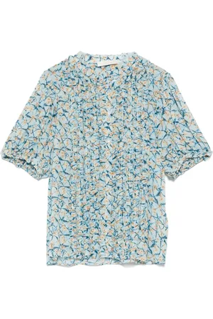 ULLA JOHNSON Floral-print silk shirt