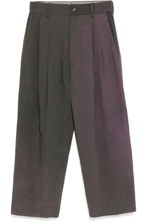 ZIGGY CHEN Collaged Wide Leg trousers